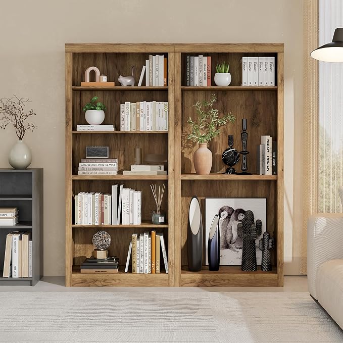 GarveeHome 71 in Tall Bookcase, Wooden Bookshelf - Image 8