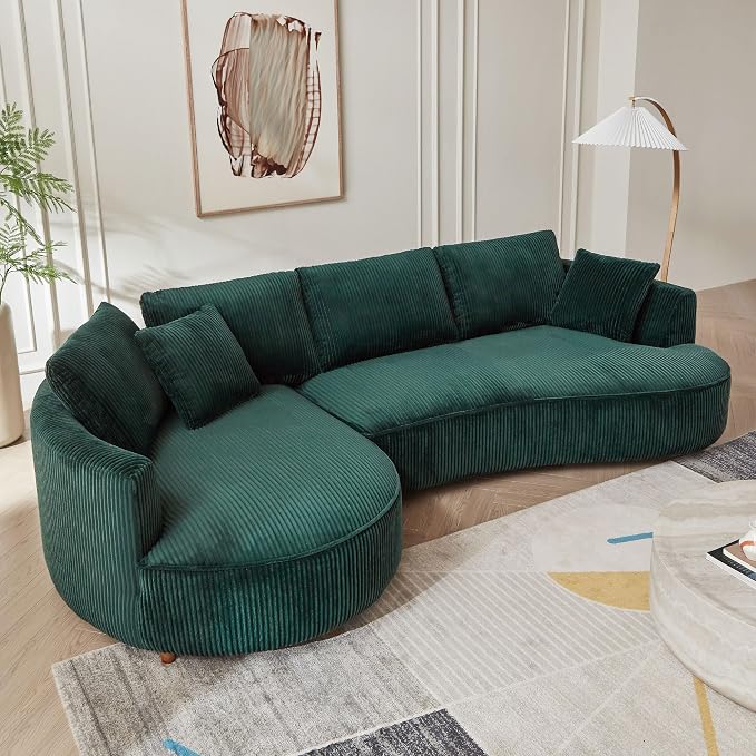 122.04'' Curved Sectional Sofa Couch - Image 4