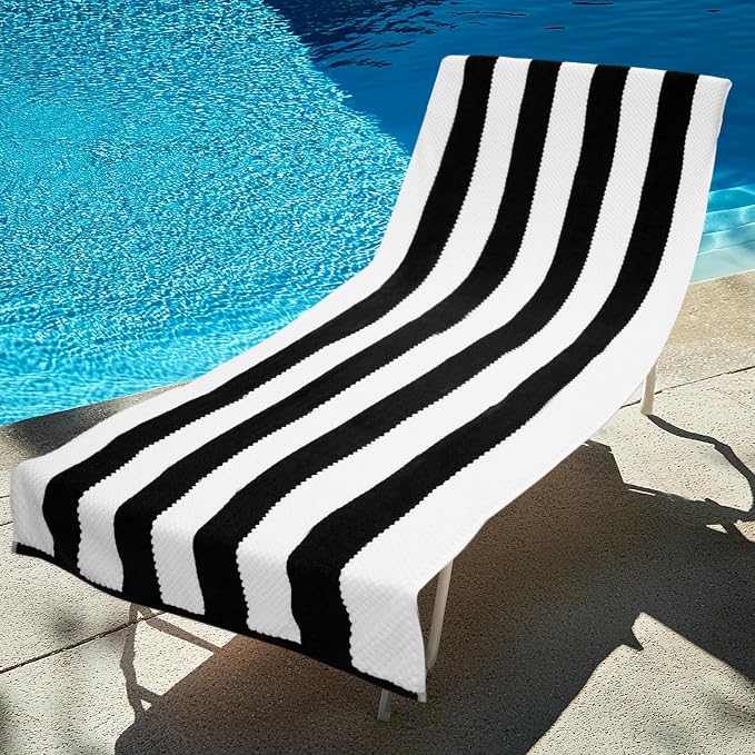 COTTON CRAFT Beach Lounge Chair Cover – 2 Pack Euro Spa Waffle Terry Towel - Image 5