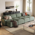 LINSY HOME 157" Modular Sectional Sofa, 4-Seat Corduroy Modern Cloud Couch by LINSYHOME