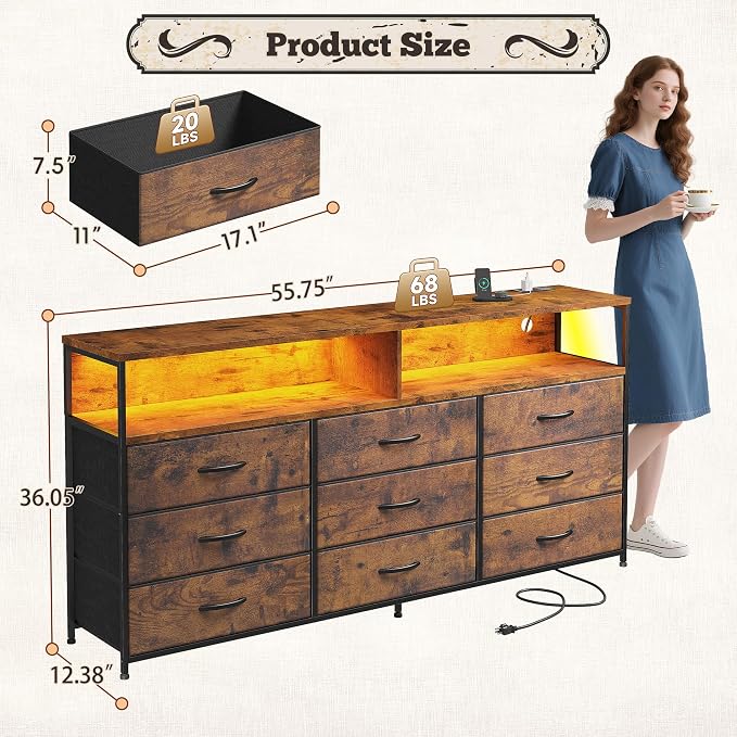 Romorgniz 55" W Dresser for Bedroom - Image 3