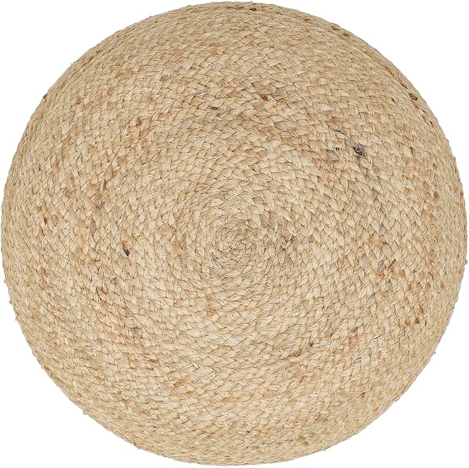 · REDEARTH · Jute Circular Jute Pouf Ottoman - Image 5