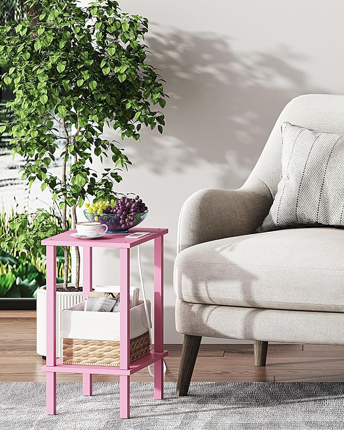 TUTOTAK End Table with Charging Station, Small Side Table with Outlets - Image 5