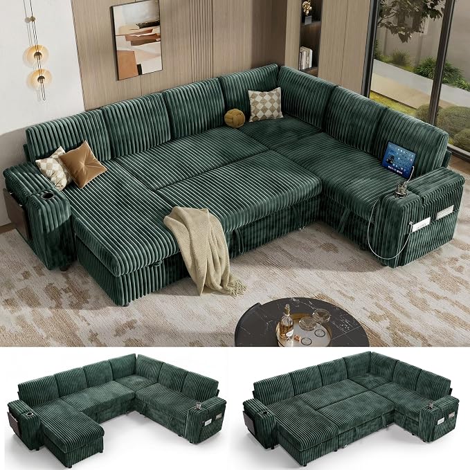 Vipbear 111" Modular Sectional Sleeper Sofa by VipbearLiving