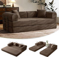 79" Convertible Sofa Bed with Fixed-Shape Frame & Removable Armrests, Modular by SAVENICA