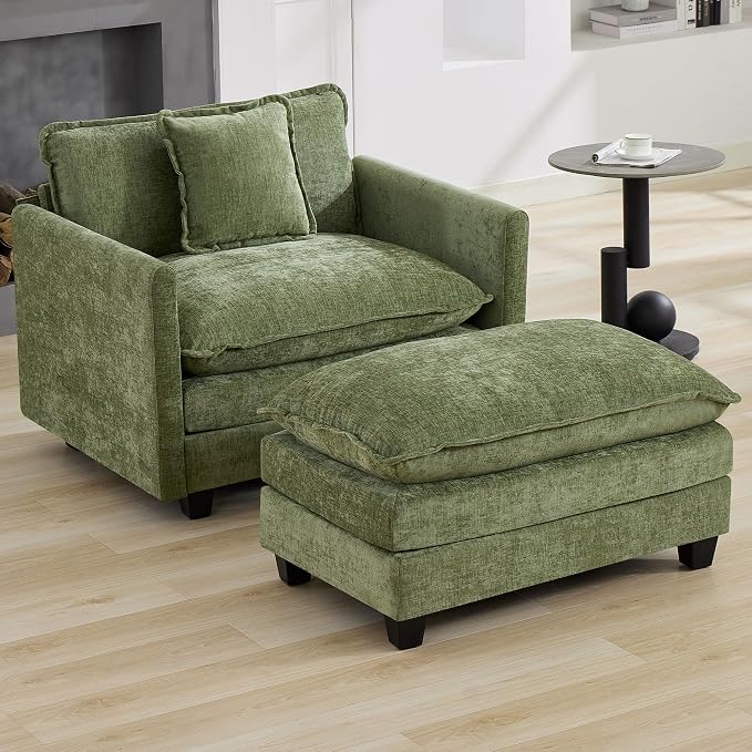 WUTUTUEE 41'' Modern Chenille Oversized Chair, Upholstered Accent Living Room - Image 7