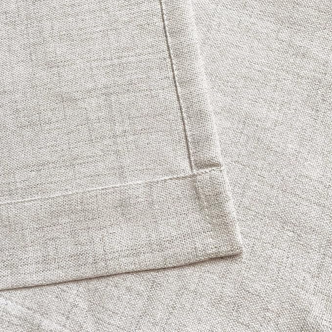 2 Pack Faux Linen Valance for Windows Kitchen Living Room Valances Rod Pocket - Image 5