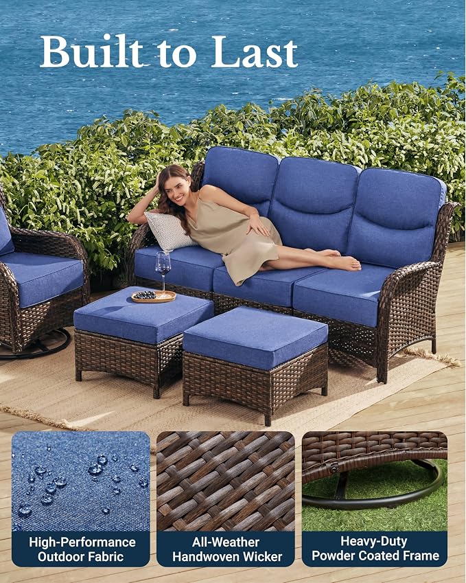 HILLGA Luxury High Back Patio Furniture Set - Image 6