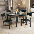 HUAHUU Dining Table Set for 4, Extendable Kitchen Table Cushion Chairs Set of 4 by HUAHUU