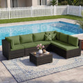CHABATREE 7pcs Outdoor Patio Furniture Sets, Rattan Conversation Sectional Set by Unknown