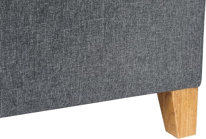 Adeco 17.5" Square Fabric Ottoman - Image 9