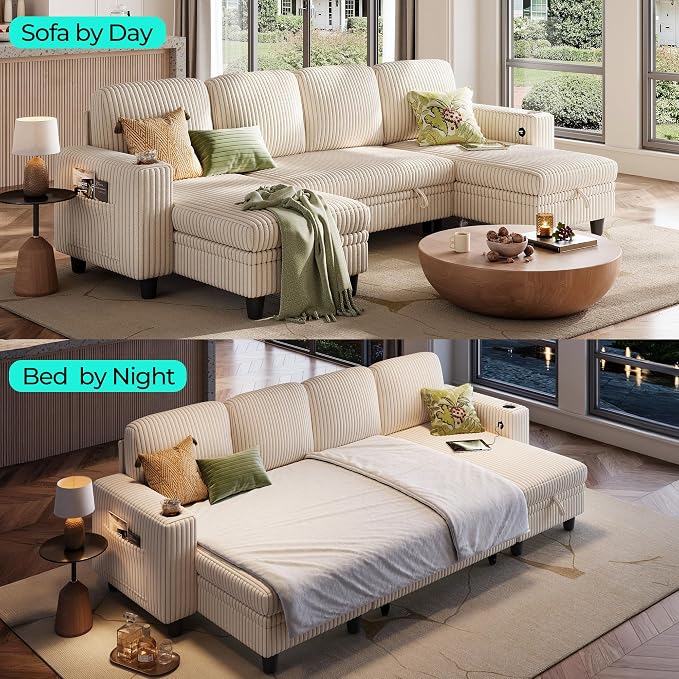 LINSY HOME Sectional Sleeper Sofa - Image 3