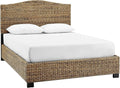 Crosley Furniture Serena Bed, Handwoven Natural Fiber Rattan Headboard and by CrosleyFurniture