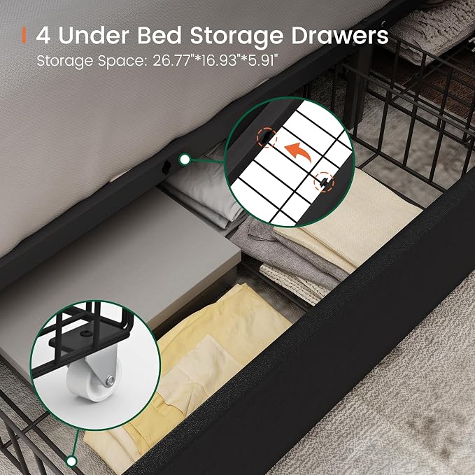 LARMACE Full Size Bed Frame - Image 6