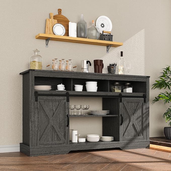 RoyalCraft TV Stand for 65+ Inch TV: Farmhouse Entertainment Center - Image 7