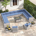 14-Seat Outdoor Wicker Patio Furniture Set by MASIONBACKYARDS