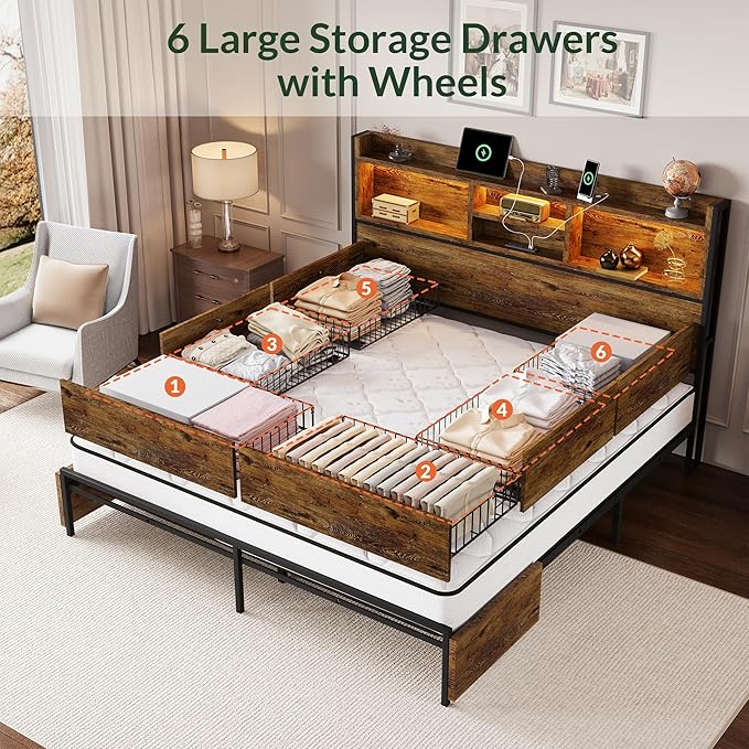 LARMACE Queen Size Bed Frame - Image 3