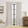 Guken Extra Long Light Beige 100% Blackout Curtains 144 Inch Length 2 Panels by Guken