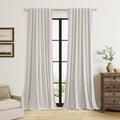 Guken 108 Inch Long Light Beige 100% Blackout Curtains by Guken