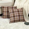 Stellhome Pack of 2 Linen Buffalo Check Throw Pillow Covers, Farmhouse Plaid by Stellhome