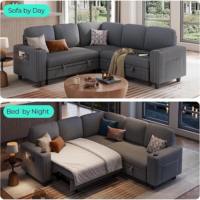 LINSY HOME Sectional Sleeper Sofa - Image 3