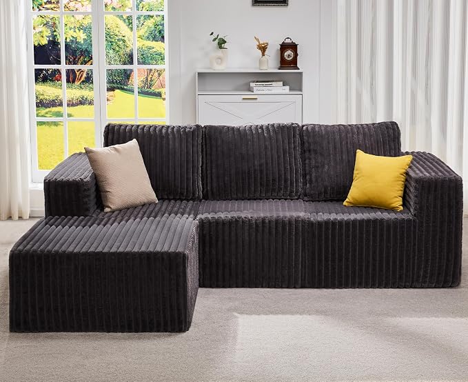 Hobestluk Modular Sectional Sofa Memory Foam Couch Oversized Sectional Sofa by YourHomeDeservesMore
