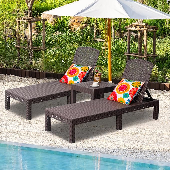 DIMAR GARDEN Outdoor Chaise Lounge, Pool Lounge Chair - Image 2