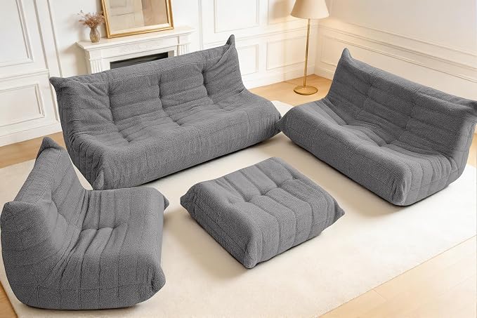 Bean Bag Pouf Ottoman, Foot Stool, Foot Rest - Image 6