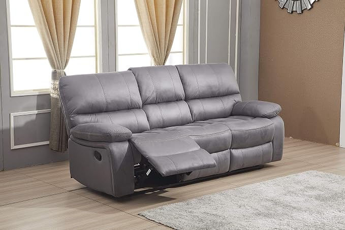 Betsy Furniture Microfiber Reclining Sofa Couch Set Living Room Set 8007 - Image 3