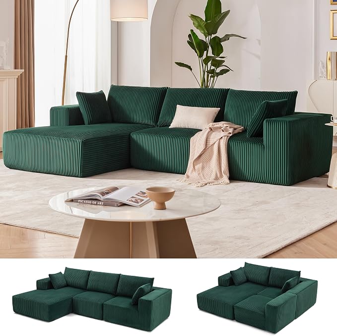 108” Modular Sectional Sofa, Cloud Sectional Couch by Weture