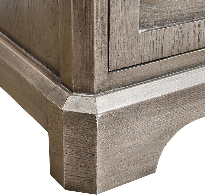 eHemco Art Deco End Table with Gold Accent Knob, Rectangular Side Table with - Image 8