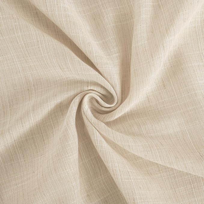 BGment Short Natural Sheer Linen Curtains 30 Inch Length - Image 8