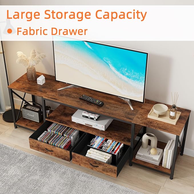 GYIIYUO TV Stand with Fabric Drawers - Image 5