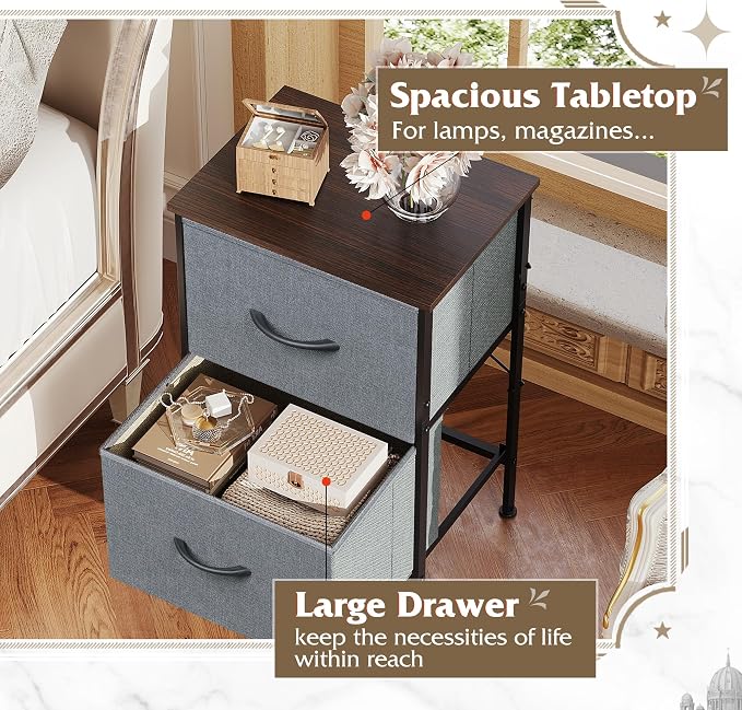 WLIVE Night Stand, Small Dresser - Image 5