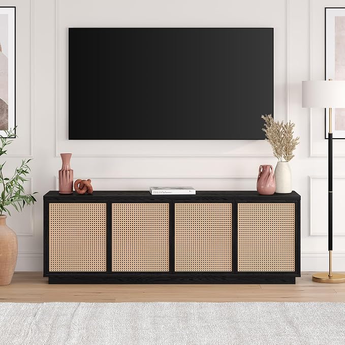 Henn&Hart 2-Tone TV Stand for TVs up to 78" - Image 2