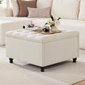 Weture 30 Inch Large Square Storage Ottoman Coffee Table, Oversized Square by Weture