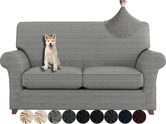ZNSAYOTX 3 Piece Loveseat Covers by ZNSAYOTX