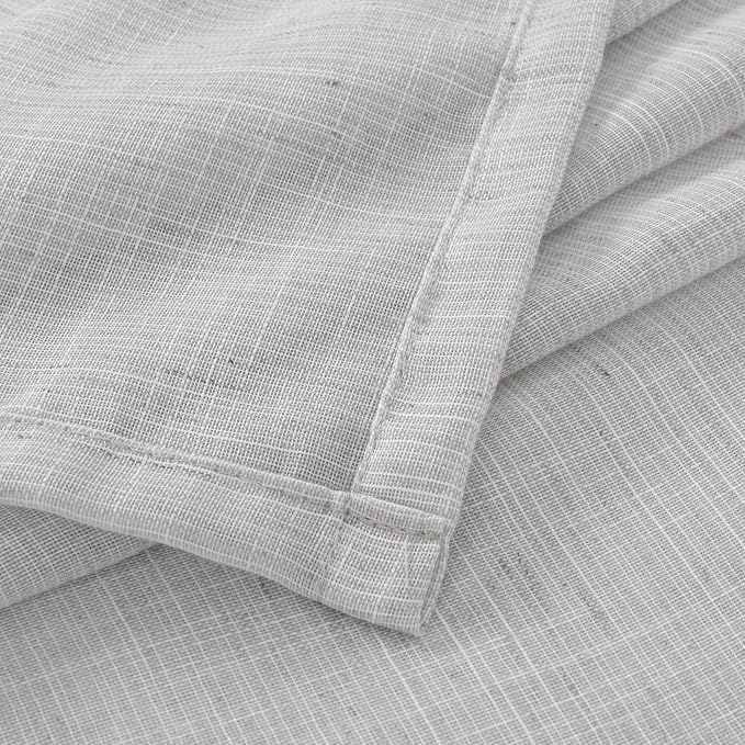 BGment Light Grey Linen Curtains 63 Inches Long - Image 8
