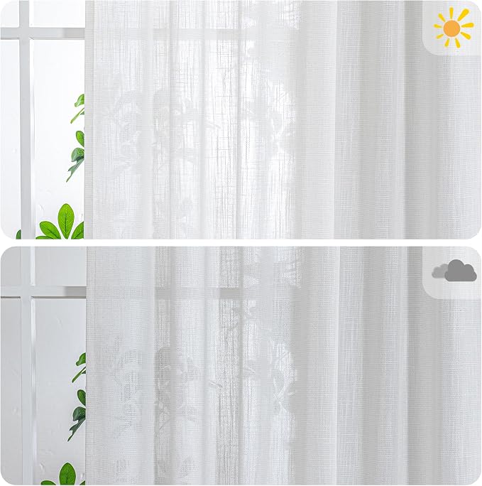 MYSKY HOME 90 Inch Natural Curtains - Image 3