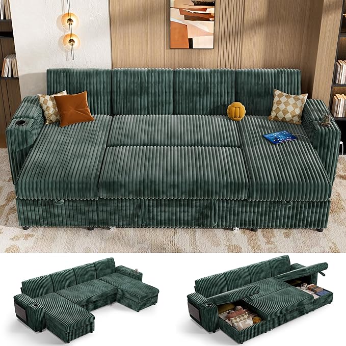 Vipbear 108" Modular Sectional Sleeper Sofa by VipbearLiving