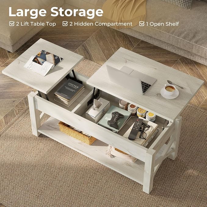 Rolanstar 47.2" Lift Top Coffee Table - Image 4