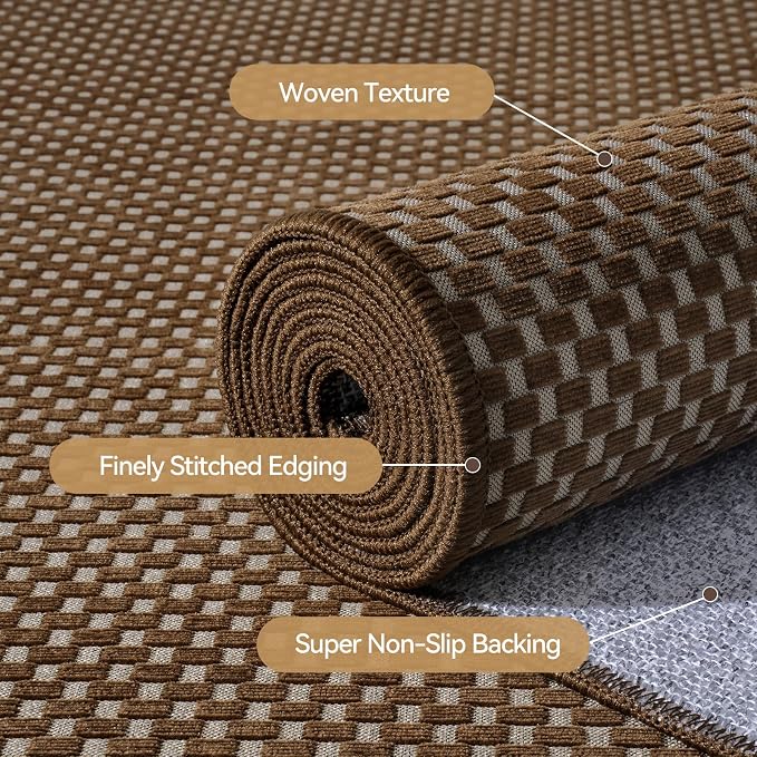 YDKGL 3x5 ft Area Rug Entryway Runner Rug Non Slip Washable, Boho Woven Kitchen - Image 5