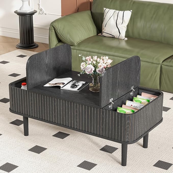 Fluted Lift Top Coffee Table - Image 4
