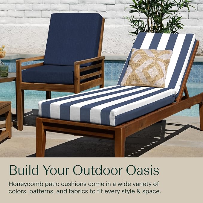 Honeycomb Outdoor Chaise Lounge Cushion - Image 4