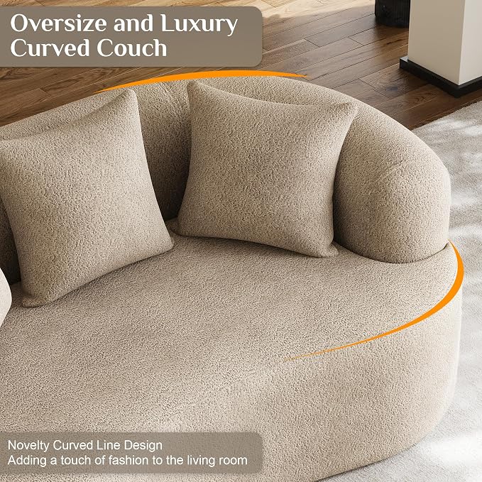 DAMAIFROM 68.5" Loveseat Sofa for Living Room, Modern Luxury Plush Chenille - Image 6