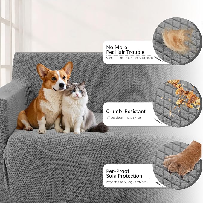 Arfntevss Stretch Sectional Couch Covers L Shaped Corner Sectional Sofa Cover - Image 3
