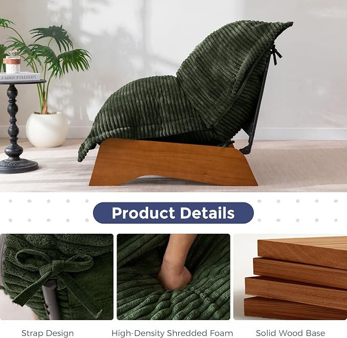 MAXYOYO Adjustable Living Room Chair, Convertible Bean Bag Chair & Recliner - Image 8