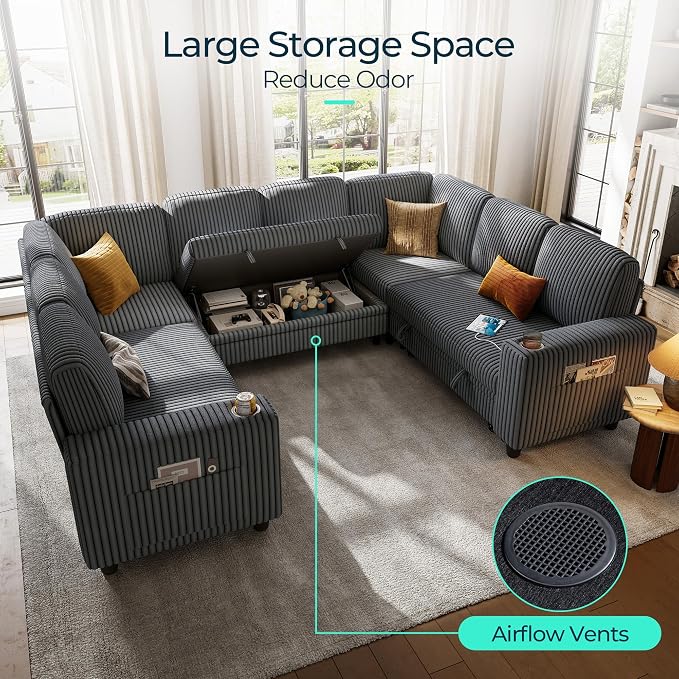 LINSY HOME Sectional Sleeper Sofa - Image 4