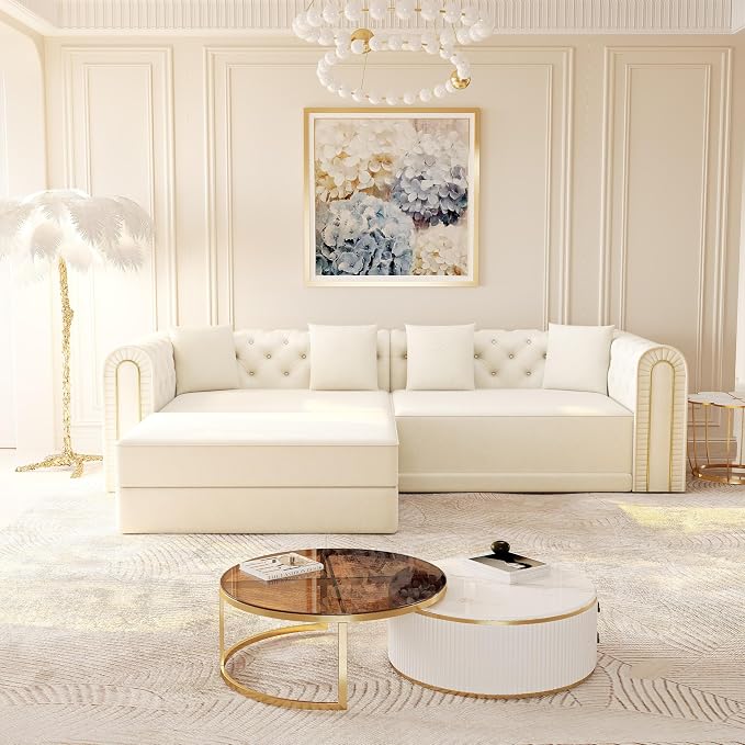 90.6'' Velvet Folding Floor Sofa Bed - Image 8