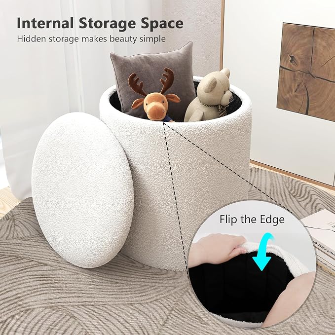 Cmishe Ottoman Poufs with Storage - Image 4